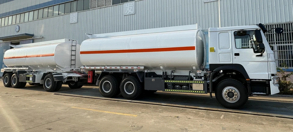  Sinotruk Fuel Tank Truck with Drawbar Tank Trailer
